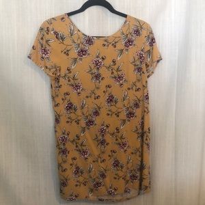 Forever 21 yellow/floral print dress